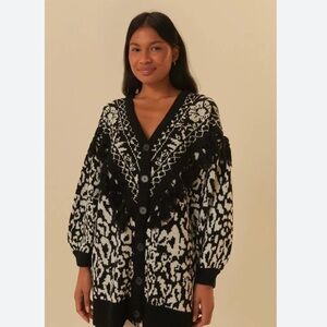 NWOT⭐️SALE⭐️Farm Rio pineapple garden knit cardigan